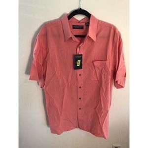 Pink Salmon Lightweight Button Down Short Sleeve